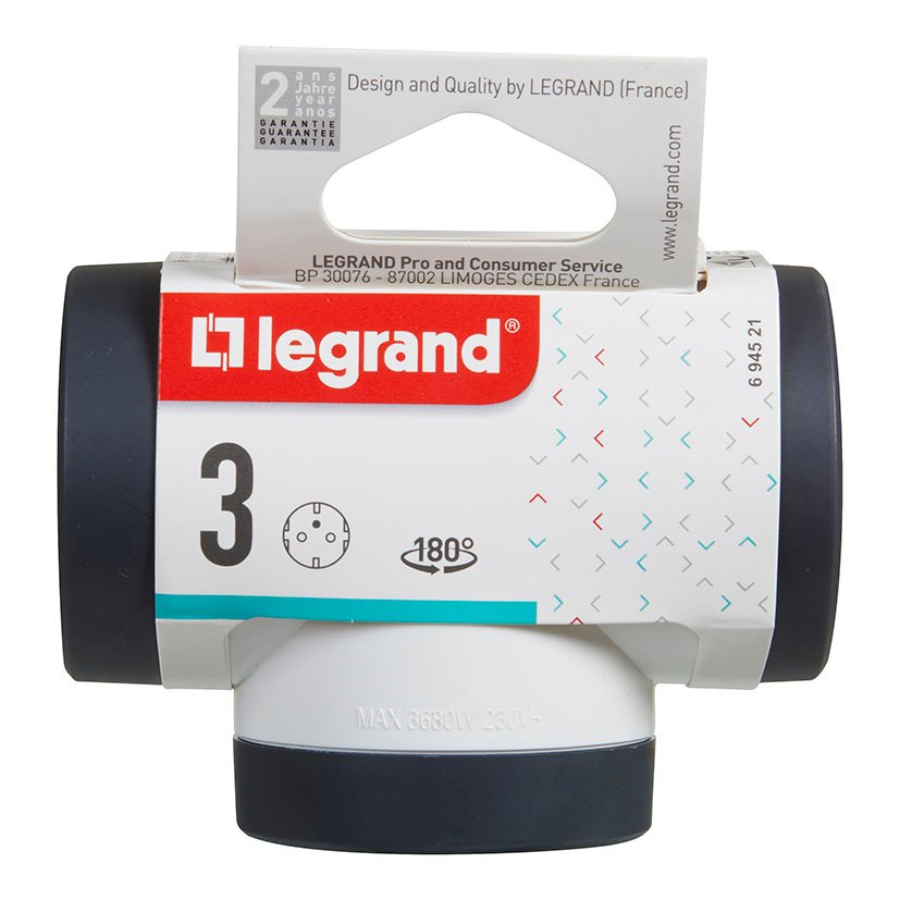 ADAPT STD 3X2P+T LA Rotativo BL/NG Legrand Blanco bas múltipl - Imagen 4