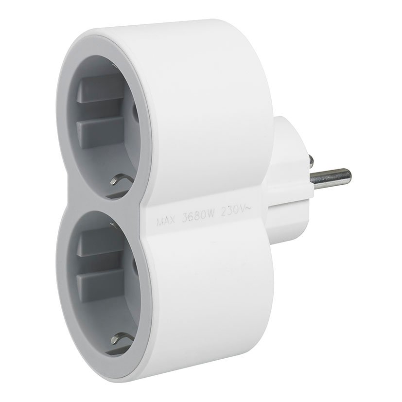 Adaptador STD 2X2P+T 16A Frontal Blanco Legrand bas múltipl - Imagen 2