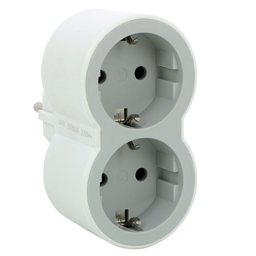 Adaptador STD 2X2P+T 16A Frontal Blanco Legrand bas múltipl - Imagen 3