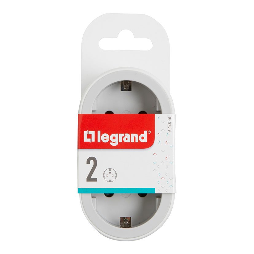 Adaptador STD 2X2P+T 16A Frontal Blanco Legrand bas múltipl - Imagen 4
