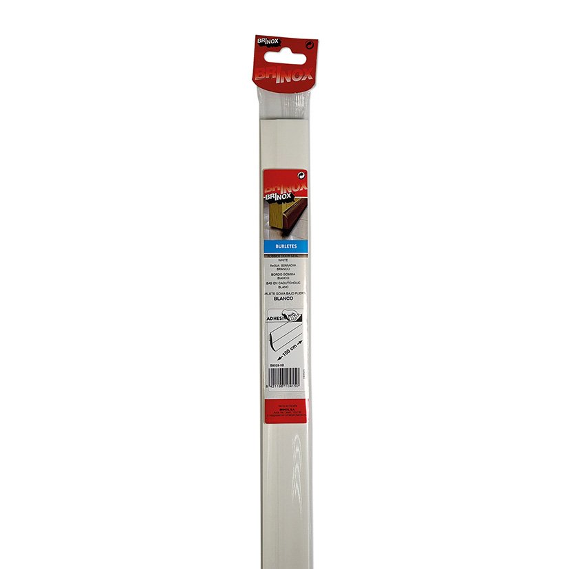 Burlete BAJO Puerta GOMA Adhesi 1M BLANC Brinox 100 Cm Blanco burlet - Imagen 3