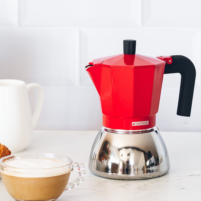Cafetera Induccion INOX RED 3 TAZAS Monix-bra Monix Bra aluminio - Imagen 2