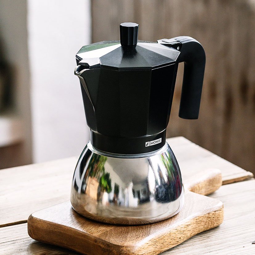 Cafetera Induccion INOX BLACK 6 TAZAS Monix-bra Monix Bra aluminio - Imagen 2