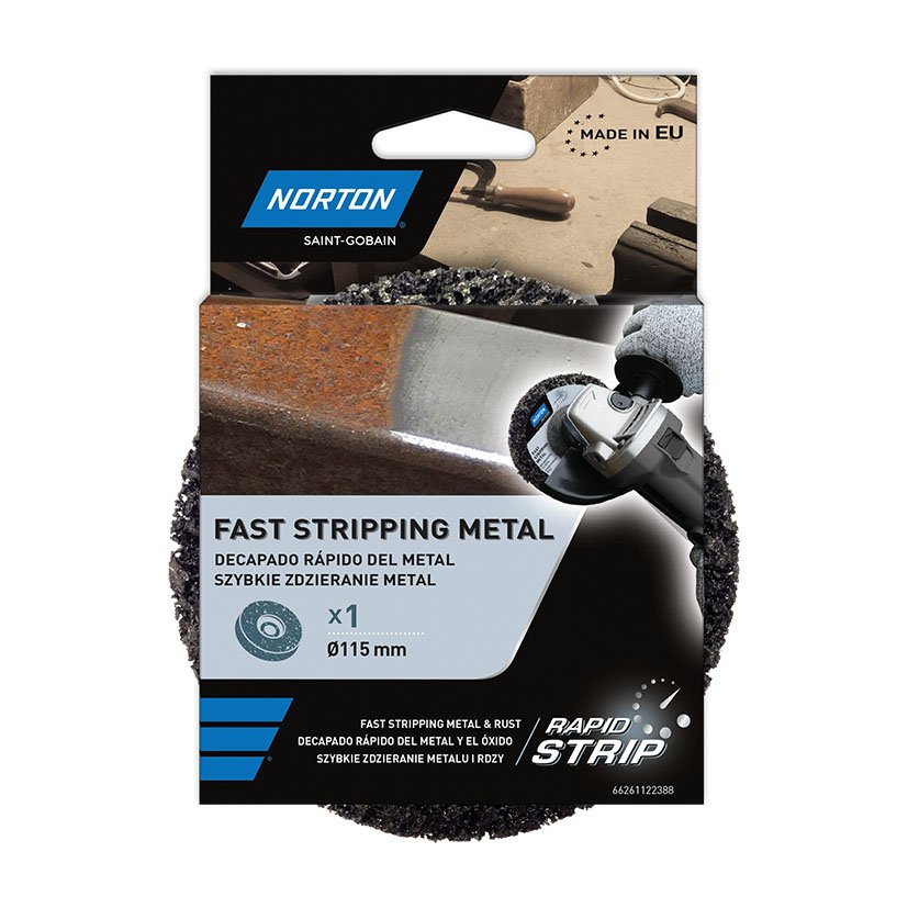 DISCO NO Tejidos RAPID STRIP METAL115 MM Norton abrasivo pulir - Imagen 2