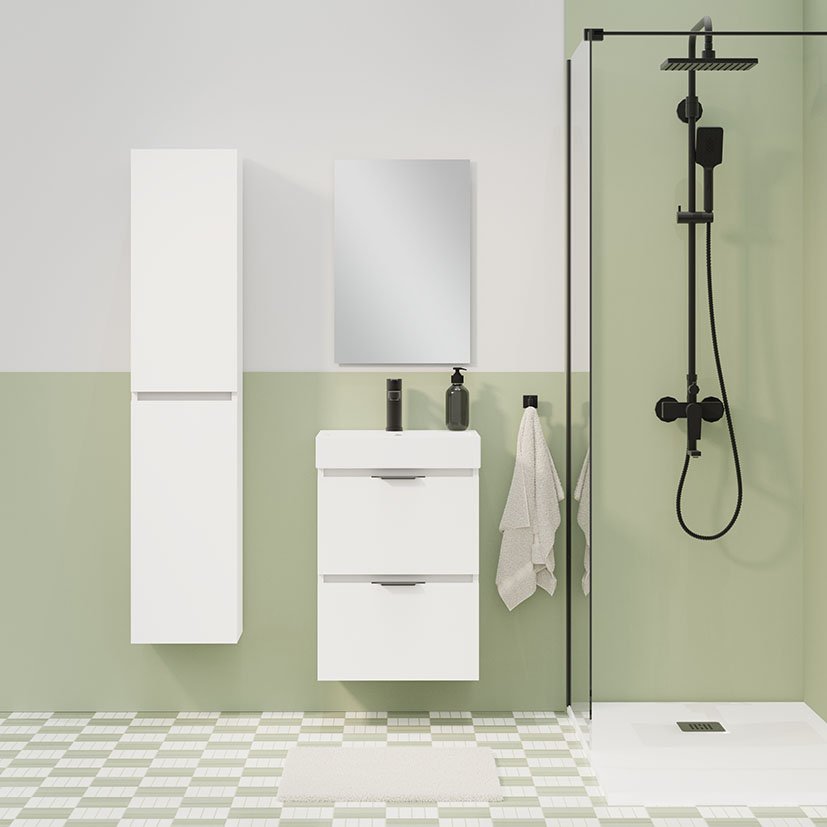 Conjunto LAVAM Artysan 45 SLIM Blanco Alday 45X36 Cm 46X36 Cm baño - Imagen 2