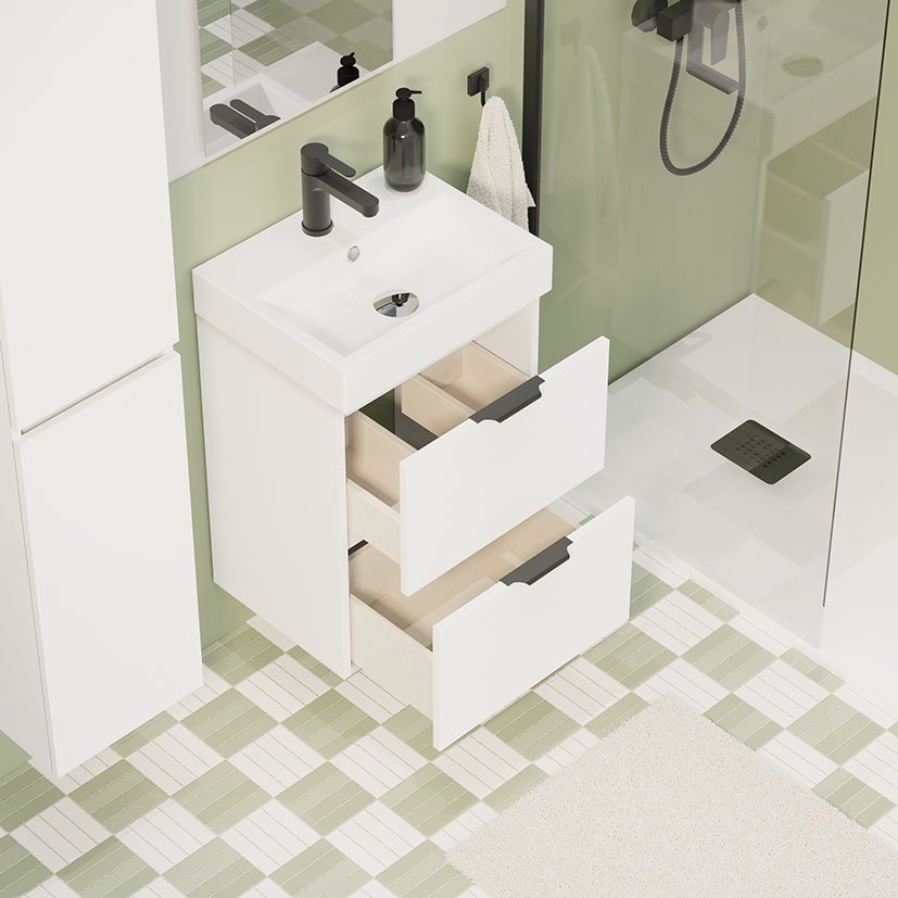 Conjunto LAVAM Artysan 45 SLIM Blanco Alday 45X36 Cm 46X36 Cm baño - Imagen 4
