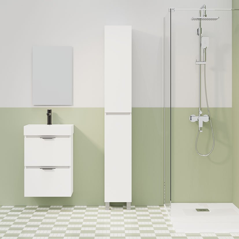 Columna A SUELO Artysan SLIM Blanca Alday 27X25X181 Cm - Imagen 2