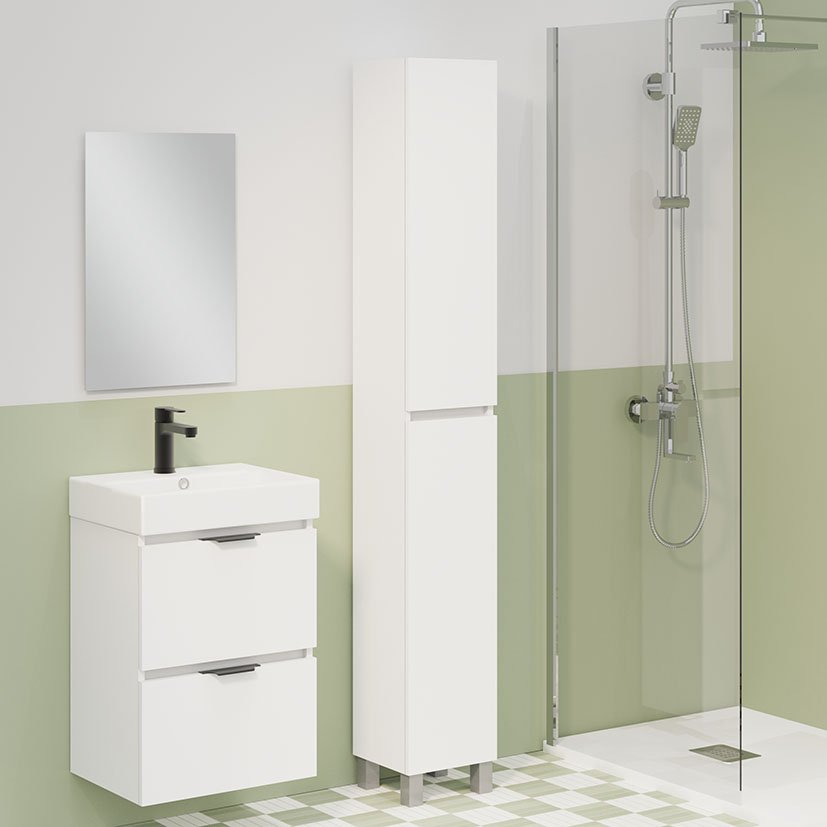 Columna A SUELO Artysan SLIM Blanca Alday 27X25X181 Cm - Imagen 3