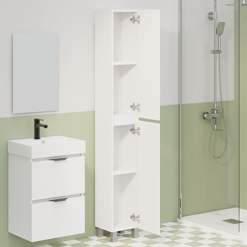 Columna A SUELO Artysan SLIM Blanca Alday 27X25X181 Cm - Imagen 4