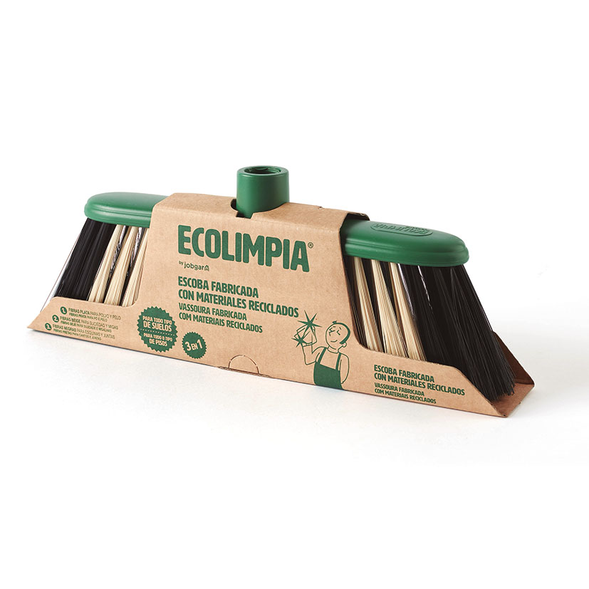 Escoba 100% Reciclada 3 EN 1 Ecolimpia limpieza - Imagen 2