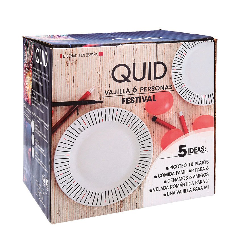 Vajilla 18 PZAS Festival QD Quid 23 Cm 20 Cm plato - Imagen 5