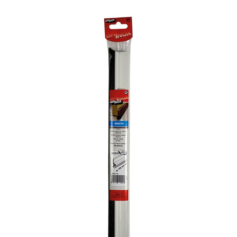 Burlete BAJO Puerta Adhesivo 1M Blanco Brinox 1 M burlet - Imagen 2