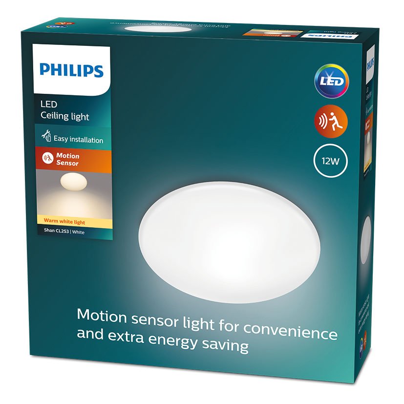 Shanplafon C/sensor D26 Blanco 2700K Philips 26X8 Cm apliqu plafon - Imagen 3