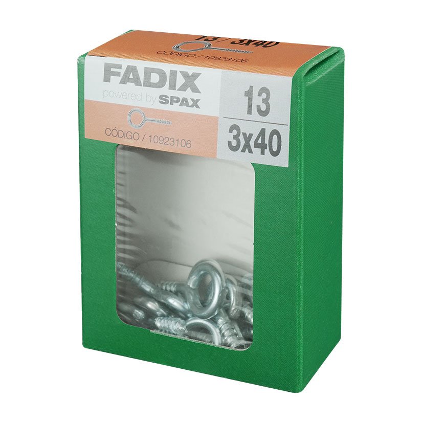 Hembrilla Cerrada CINC 3,0X40 Fadix 40 Mm alcayata escarpia - Imagen 2