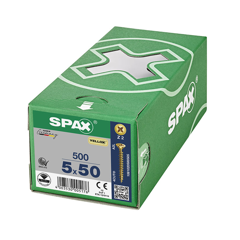SPAX CP Yellox Z2 TR 5,0X50 75U tornillería - Imagen 2