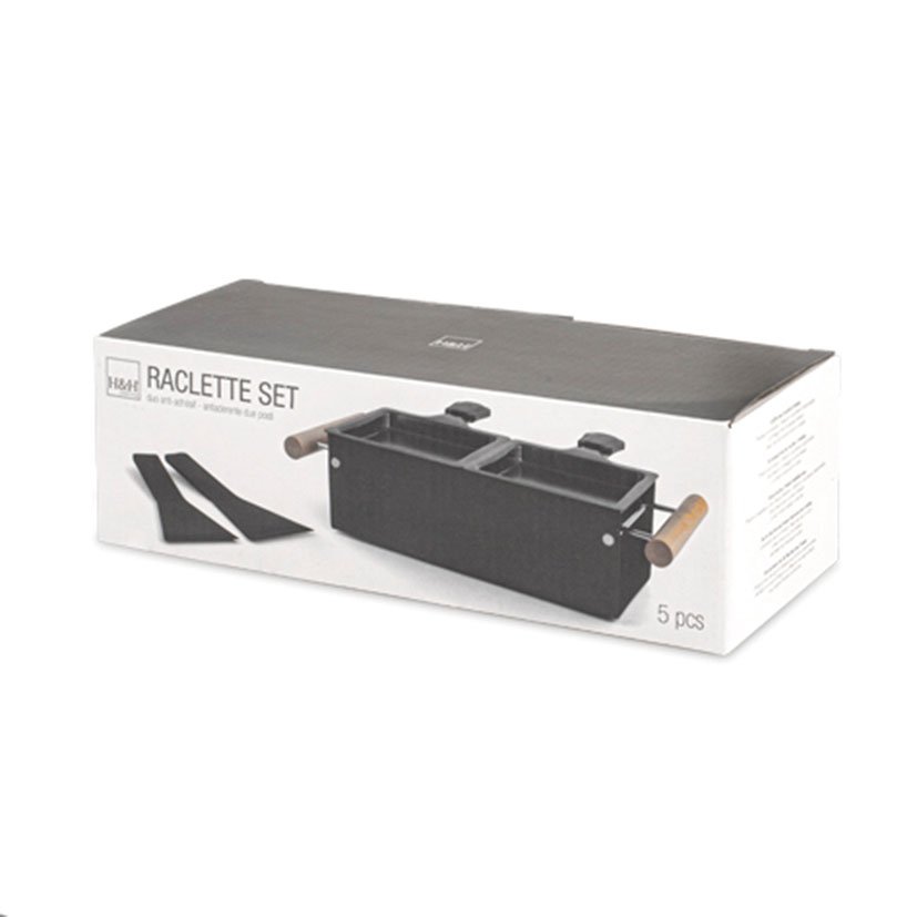 Raclette 2 Compartim C/espatulas NYLON 25X11X8 Cm utensilio preparación - Imagen 3