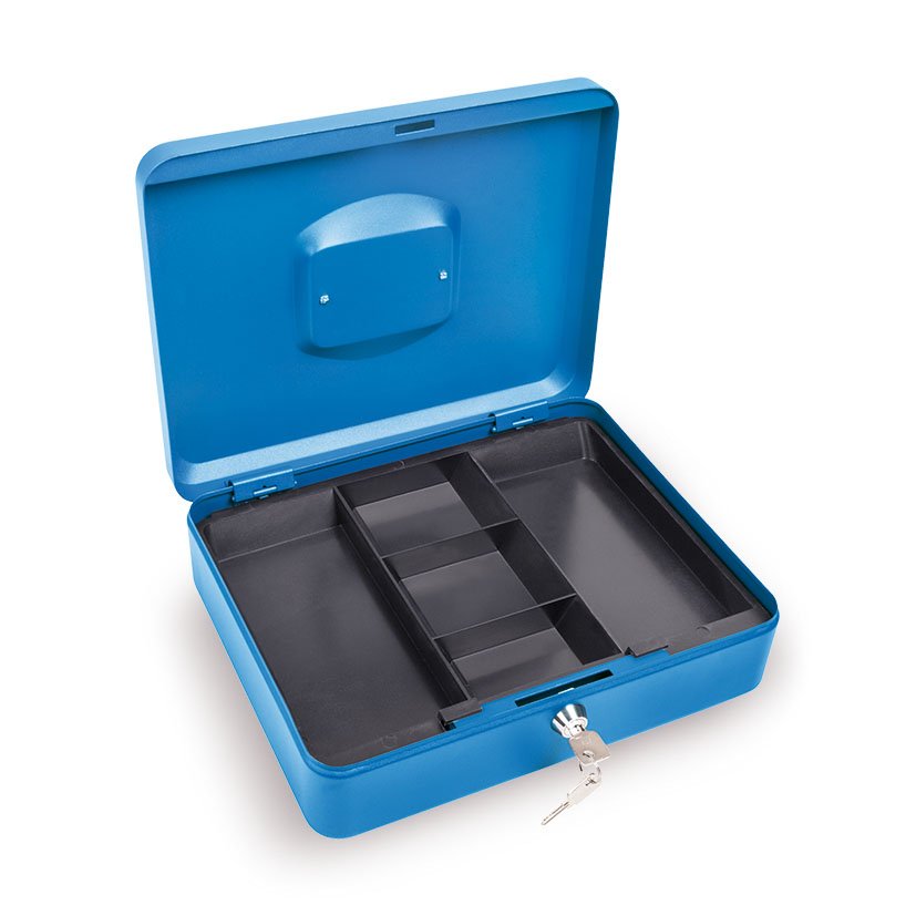 CAJA Caudal C/BAN AZUL 30X24 Xh 9 Cm EHL 30X24X9 Cm cajita hucha - Imagen 3