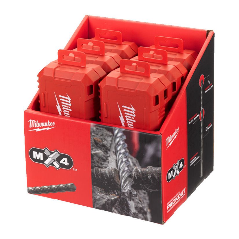 BROCA Sds-plus MX4 Juego 7 Milwaukee 6X115 Mm 10X165 Mm - Imagen 3