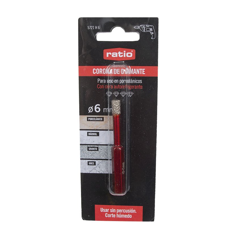 Corona Porcelan para Taladro RATIO ECP 6 MM - Imagen 2