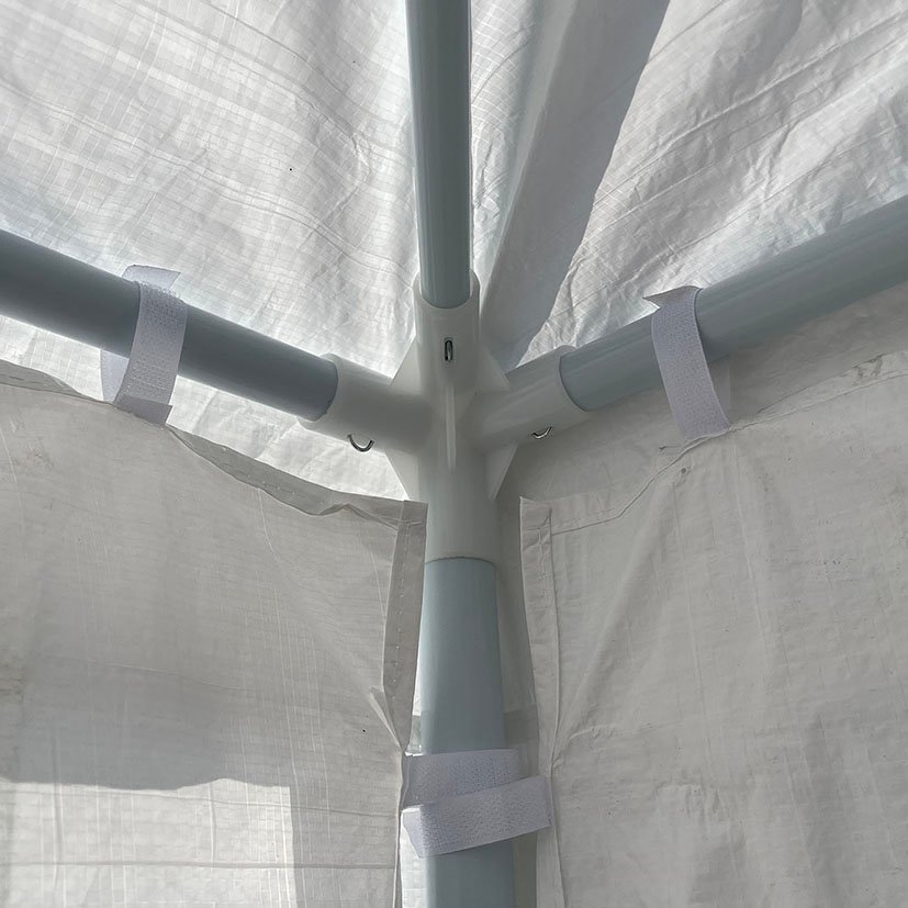 CARPA RAFIA Blanca 3X6 M 6X3X2 parasol pérgola - Imagen 3