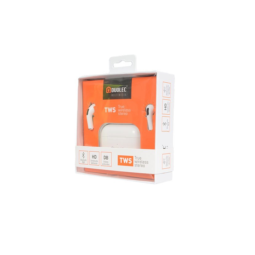 Auriculares Inalambricos TWS Blanco Duolec sonido - Imagen 3