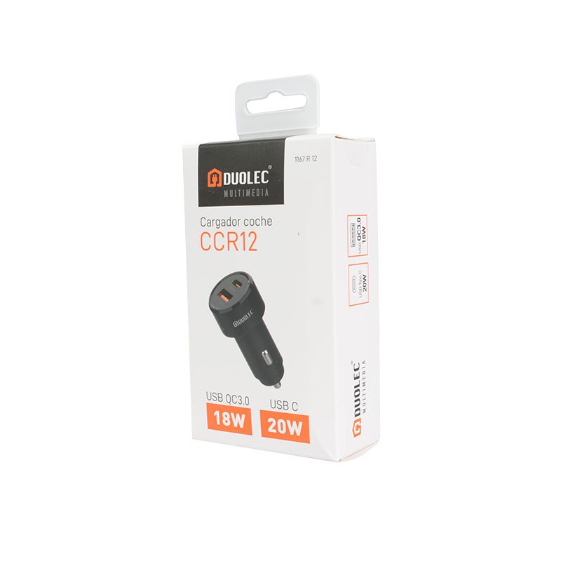 Cargador DUAL COCHE 38 W NEGRO Duolec 38 W 18 W multimedia - Imagen 3