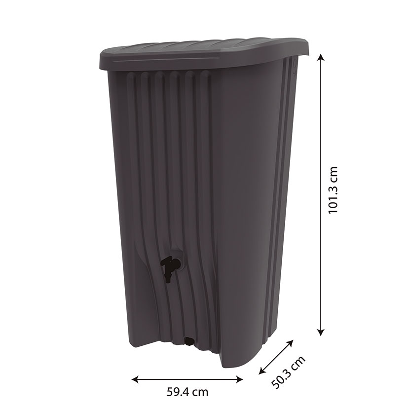 Recuperador DE AGUA 150 L Antracita Eda 150 L regadera - Imagen 4