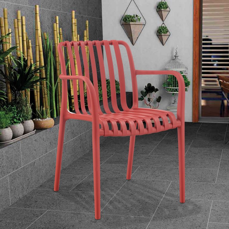 SILLA Jardin GRETA Burdeos mueble resina - Imagen 2