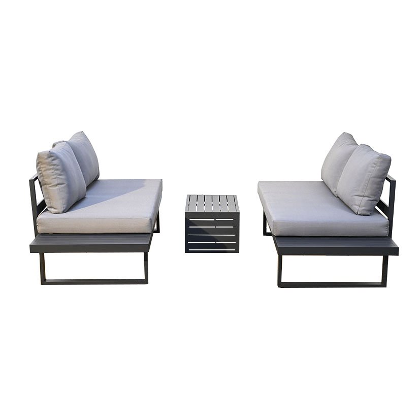 Stelton SOFA 2 Plazas + MESA Auxiliar 163X71X63 Cm 5X60X30 Cm mueble metal + Brasero exterior de regalo - Imagen 4