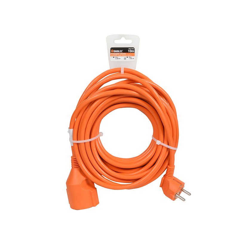 Prolongador Eléctrico Naranja 10 M DUOLE Duolec enrollacabl - Imagen 2