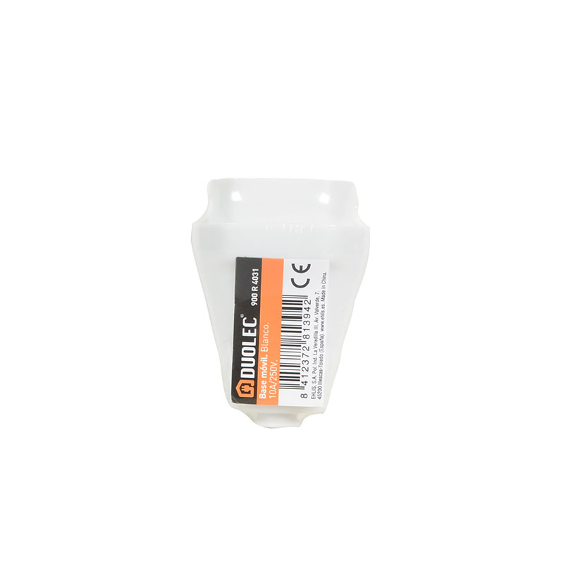 BASE MOVIL 10A - 250 V Blanco Duolec 250 V clavija bas - Imagen 2