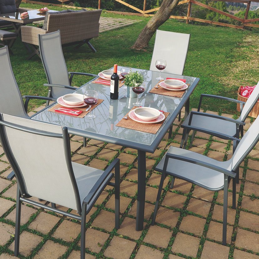 MESA ACERO 150X 90X72 CM Antracita 150X90X72 CM mueble metal - Imagen 2