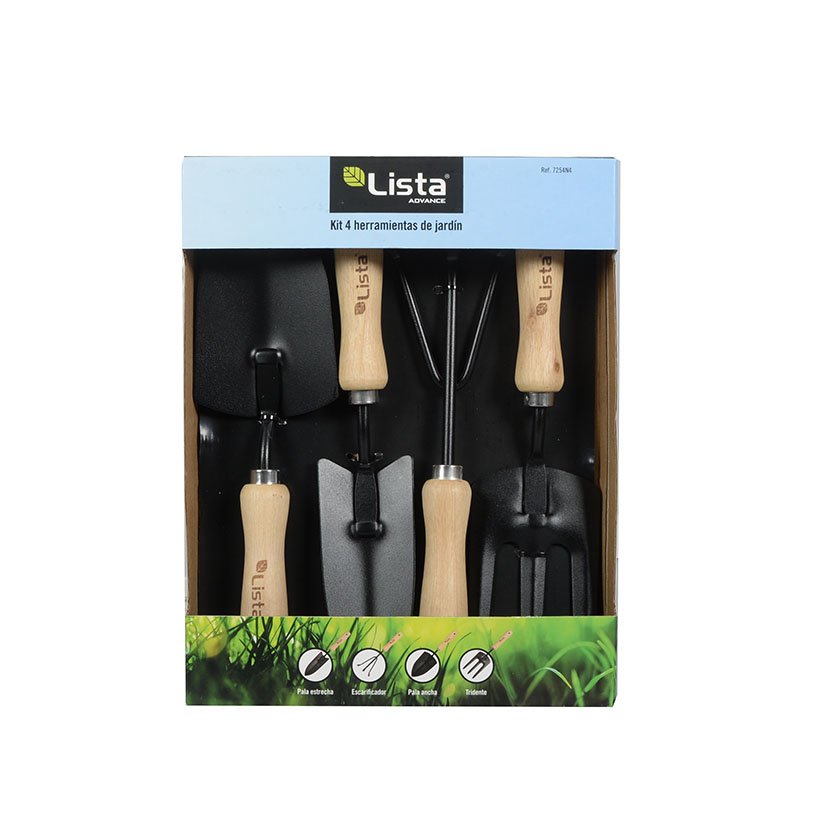 Utiles Jardin Juego 4 Piezas MGO Madera Lista pequeña herramienta - Imagen 3