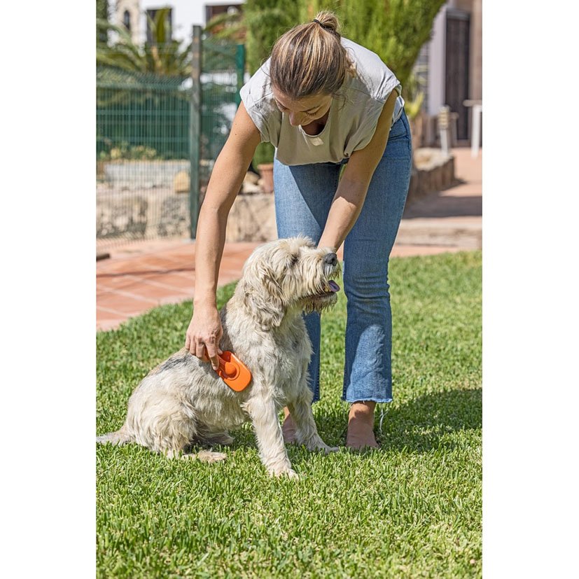 Cepillo Metalico PERRO PETS CLUB Naranja 10X5X15 5 Cm mascota - Imagen 2