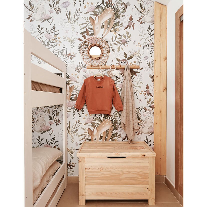BAUL PINO Macizo C/cadena 70X 40X48 Cm 70X40X48 CM 70X40X48 Cm baúl - Imagen 4