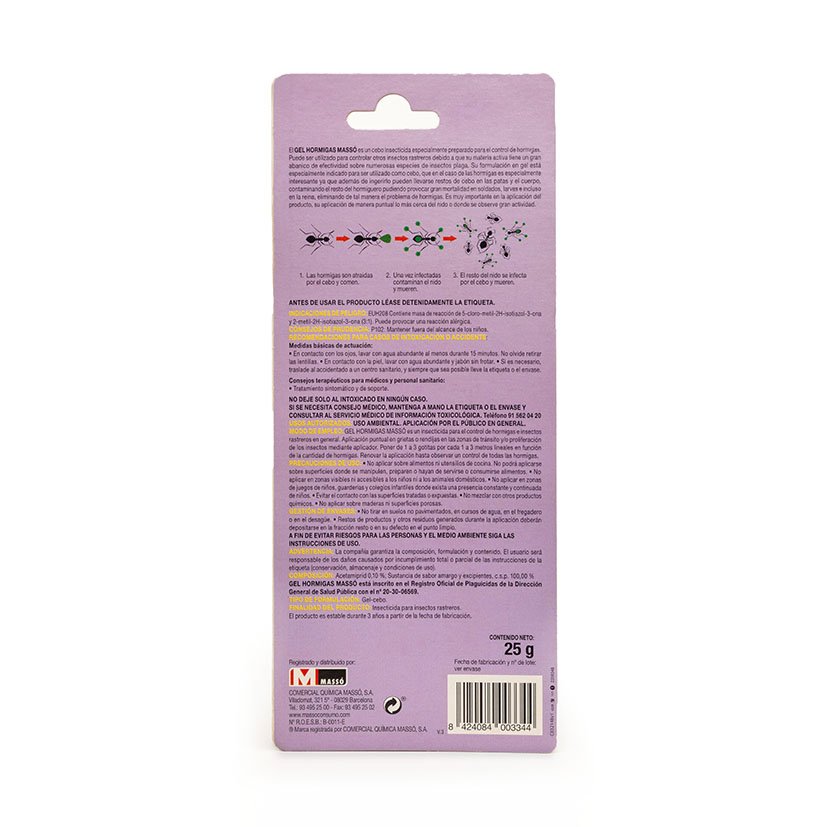 Preben GEL Hormigas 25 GR Masso insecticida plaguicida - Imagen 3