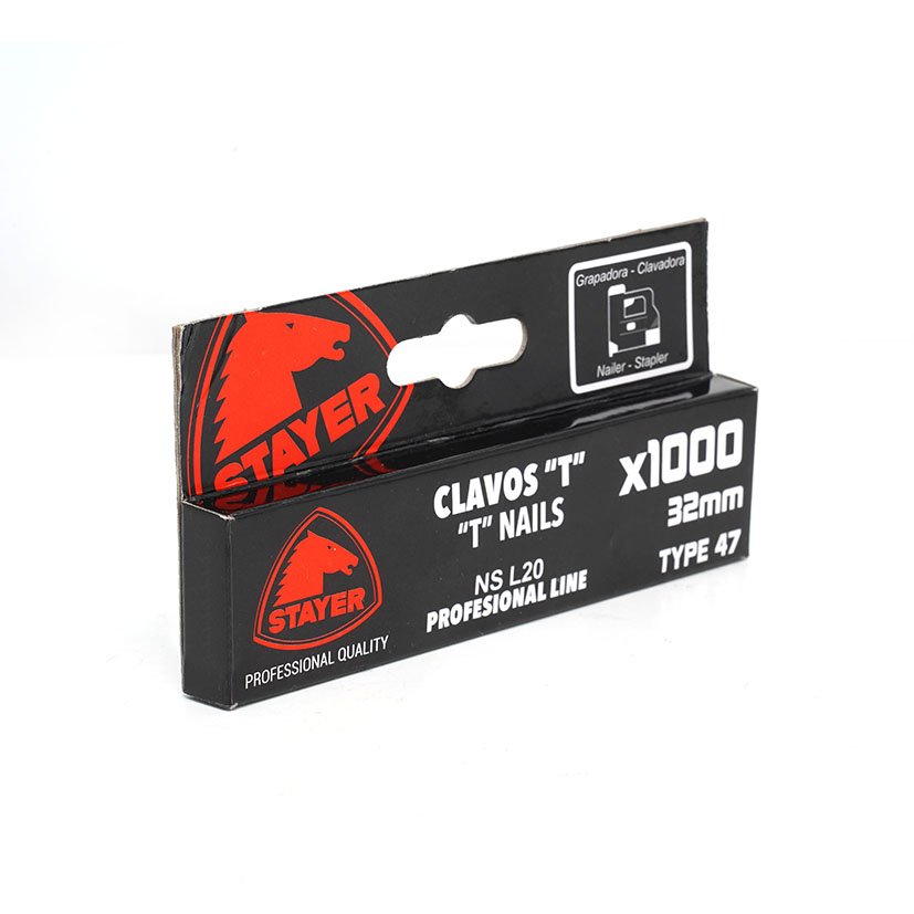 Clavos TIPO T, 32 MM 1000 Unidades Stayer 32 MM 7994X454 grapadora clavadora - Imagen 2