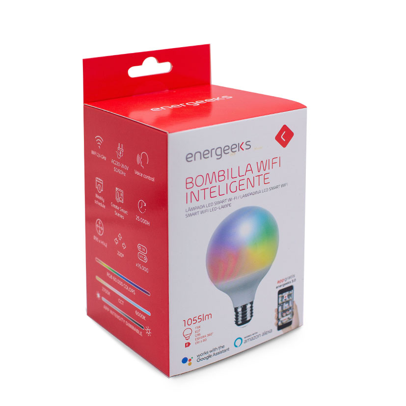 Bombilla LED WIFI Inteligente G95 E27 11 Energeeks 95X137 Mm 11 W - Imagen 2