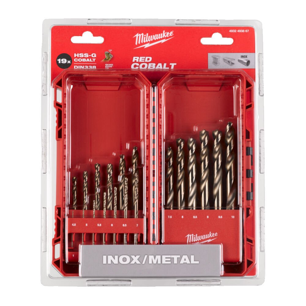 EST PLAST 19 Brocas RED HELIX HSS-G CO Milwaukee 10 Mm - Imagen 3