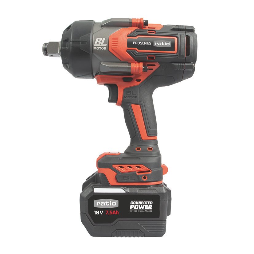 LLAVE DE Impacto BAT RATIO R-LL20-2 75 RATIO Proseries 18 V 4 Kg taladro atornillador - Imagen 2