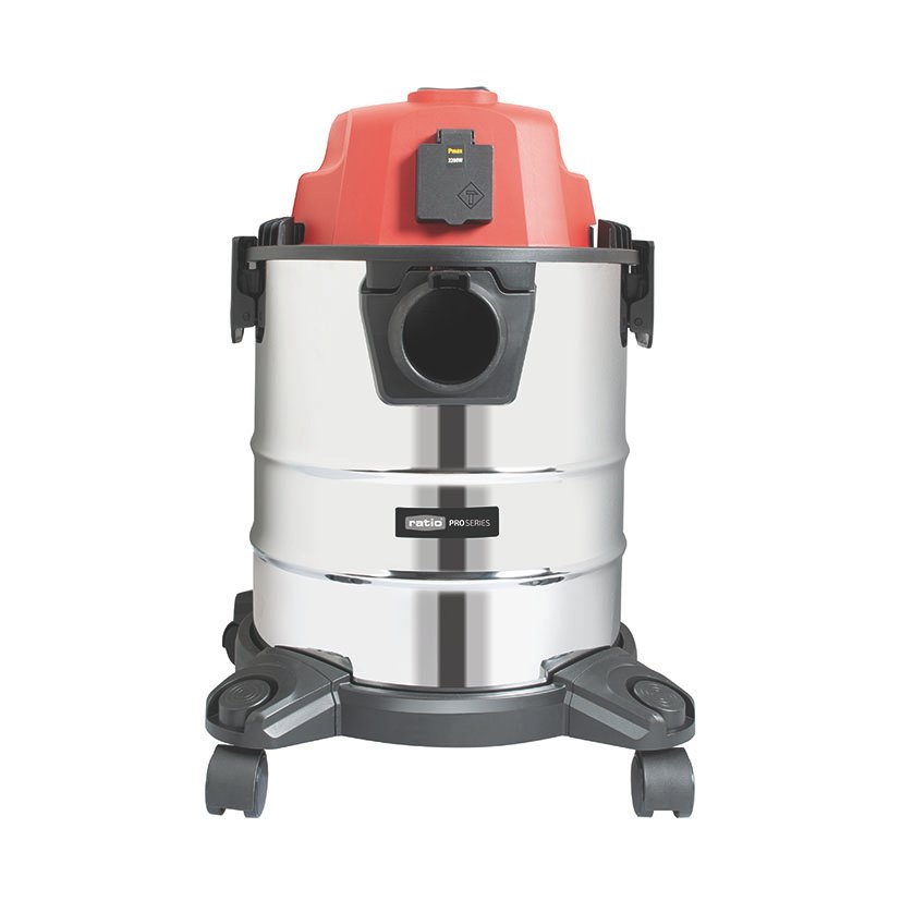 Aspirador RATIO R-A1400 RATIO Proseries 400 W 20 L Inox seco y húmedo · acero inoxidable - Imagen 2