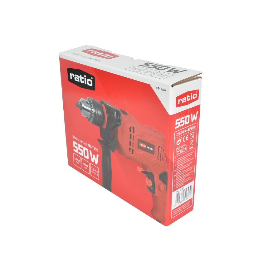 Taladro Percutor Portab Manual RB-T550 Ratiobasic 550 W 8 Kg martillo eléctrico - Imagen 3