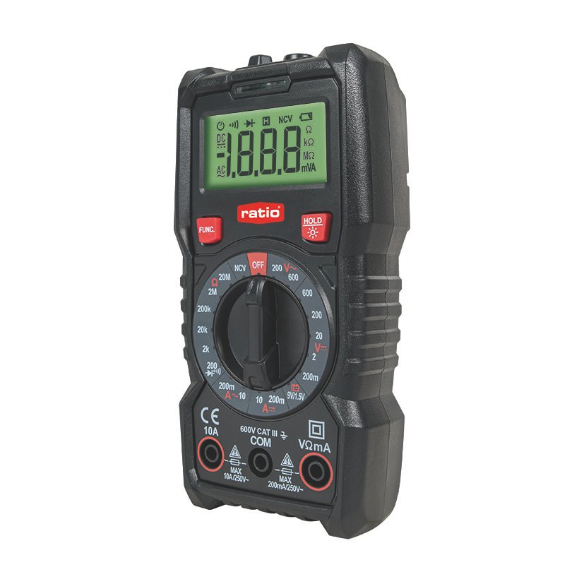 Multímetro Digital Ratio Ht-113a Cc/ca 200-600 V.corriente Ca 10 A.resistencia 200/2 KΩ/20 KΩ/200 KΩ/2 MΩ/20 Mω, 1, - Imagen 3