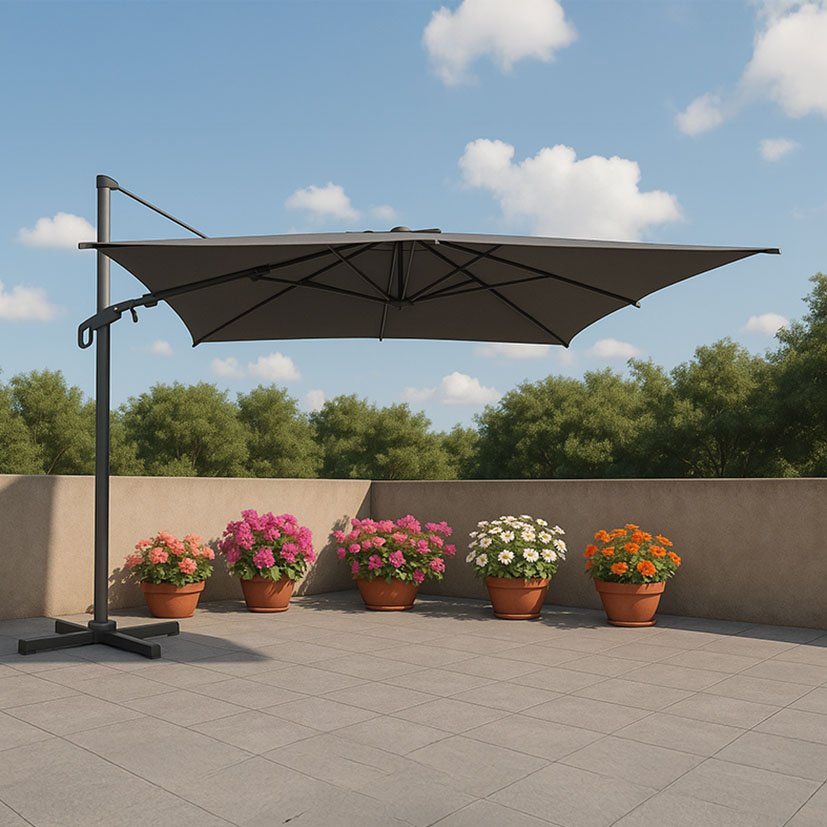 Parasol ACERO VIENA Antracita 3X4M 392X304X265 Cm Gris pérgola aluminio - Imagen 2