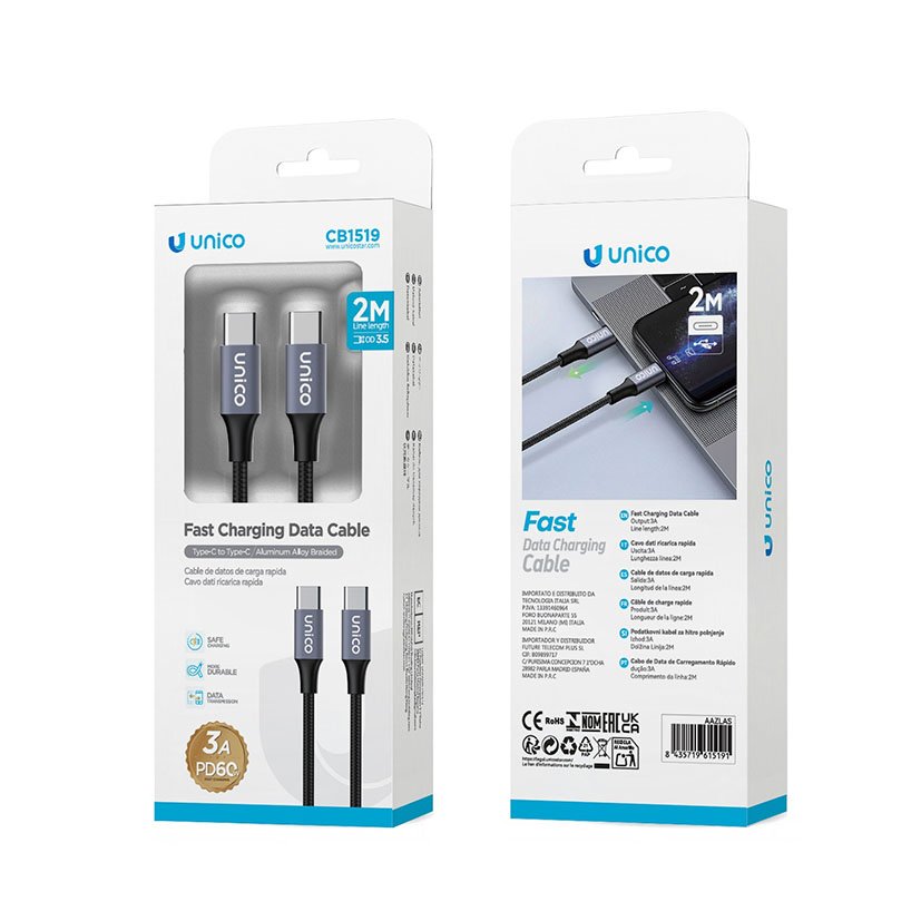 CABLE C-C 60 W 3A 2M NEGRO UNICO 60 W multimedia - Imagen 2