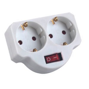 Adaptador Doble Tt Frontal 16a-250v C/in Blanco Duolec