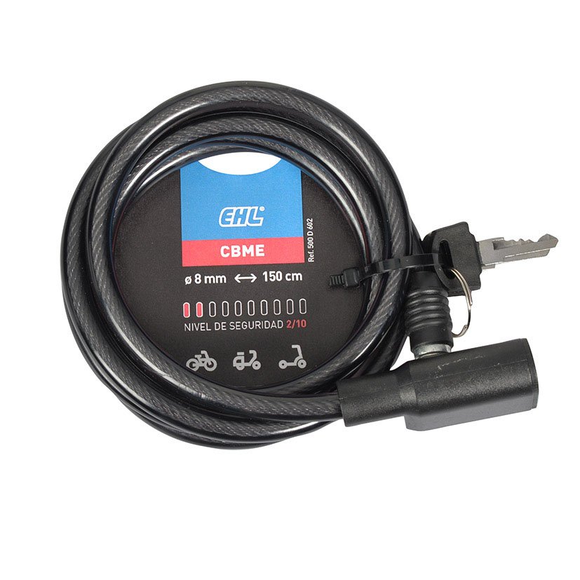 Candado Cable Espiral Llave. 60 Cm. EHL 8 Mm - Imagen 2