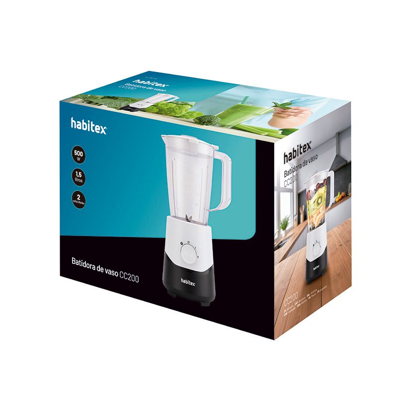 Batidora DE VASO 500 W Habitex 500 W picadora - Imagen 2