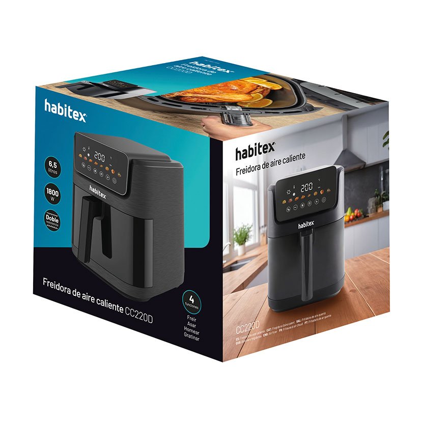 Freidora AIRE 6,5 Litros Habitex 40X28X32 Cm 800 W eléctrica - Imagen 2