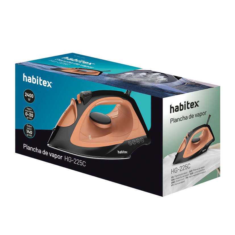 Plancha VAPOR 2400 W Habitex 2400 W centro planchado - Imagen 2